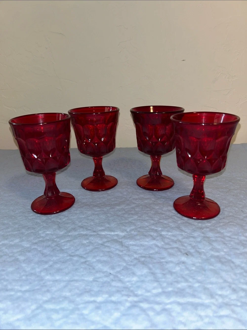 Noritake Perspective-Ruby Red Set of 4 wine Glasses